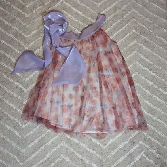 Multicolor Silk Bow Robe Dress - Picture 2 of 6